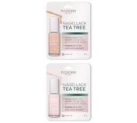 PODERM Smalto Tea Tree Nude Essentials Set - Swiss Made | Antifungino con Olio di Tea Tree, Silicio e Biotina | Rinforza, Ripara e Nasconde le Unghie Gialle e Danneggiate | Sviluppato da un Podologo