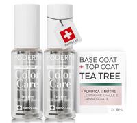 Poderm Strengthening Base Coat & Top Coat | Strengthening & Protective Nail Care | Tea Tree, Silicon & Biotin | Created by a Podiatrist - Swiss Made