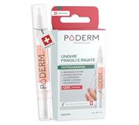 PODERM Trattamento 5 in 1 Penna per Unghie Fragili, Striate, Indebolite, Danneggiate e Sfaldate - 4 ML | Twist & Go Indurente Extra Forte con Fito-Cheratina | Creato da un Podologo in Svizzera