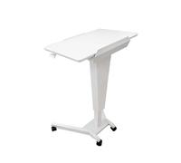 Podio da pavimento portatile regolabile su ruote, altezza 71,4-109 cm, moderno leggio con superficie inclinata e tappo per chiesa, ufficio, scuola, finitura legno naturale