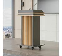 Podio di presentazione mobile con ruote a doppio strato, ideale per la scuola della chiesa e conferenze, supporto professionale per altoparlanti dal design versatile e portatile