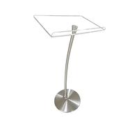 Podio in Acrilico con Base in Ferro E Trasparente Spesso, Supporto for Pulpito Portatile da Pavimento for Chiesa, Ufficio, Scuola(Silver)