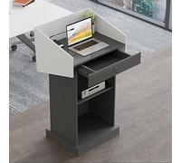 Podio in legno con serratura Sto Der & Lock, versatile leggio per insegnare chiese, scuole, uffici e matrimoni, design piatto deflettore grigio