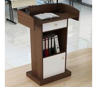 GODARM Podio in Legno Leggio con Cassetto,pulpito per Conferenze Robusto E Durevole, Pulpiti da Chiesa Portatili Podio per Chiese, Aule, Seminari, caffè, Matrimoni (Color : Brown)