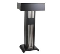 Podio in legno resistente - Leggio da pavimento con base in acciaio inox per chiesa, conferenza, auditorium, discorsi politici, eventi di discorso pubblico