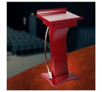 Podio in legno rosso - Pulpito multifunzionale per chiesa, stand per insegnanti in aula, stazione ospitante per ristoranti, conferenze, podio di presentazione per uso professionale, design elegante