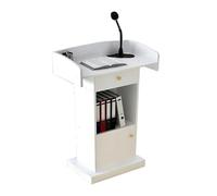 Podio Leggio - Moderno supporto da pavimento in legno con ampio cassetto per chiese, reception e pulpiti - altezza 124 cm