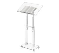 Podio mobile curvo in acrilico, design staccabile per discorsi, cerimonie ed eventi, facile da montare, leggero, portatile