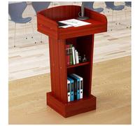 Podio mobile in legno, supporto per presentazioni con base pesante, spazioso contenitore e piano inclinato, perfetto per conversazioni pubbliche, chiese ed eventi scolastici