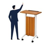 Podio mobile regolabile in metallo acrilico con ruote - versatile leggio per discorsi insegnamento dibattiti e formazione in lega di alluminio e tavola ad alta densità