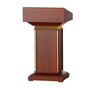 Podio per leggio in Legno di Lusso con Ampio Piano di Lavoro e Spazio di archiviazione Aperto, Ideale per chiese e Insegnanti - Elegante pulpito Rosso f