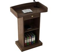 Podio per Leggio per Eventi Compa Campus O Ristoranti - Supporto per Host di Ricevimento Premium per Matrimoni - Cliente Ideale, Natural, with Drawer