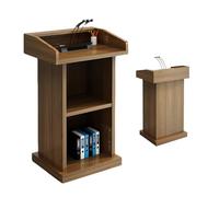 Podio per lezioni in piedi con ampio spazio di archiviazione e ampia superficie di lettura, ideale per chiese, auditorium e accademie
