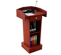 Podio pieghevole in legno con ripiano portaoggetti, 1,1 m, per conferenze, discorsi, presentazioni, casa, ufficio e portatile