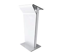 Podio Portatile Leggii in Acrilico Trasparente Pulpiti della Chiesa Podio for La Formazione Scolastica Banco Reception Dell'hotel for Eventi in Chiesa, Matrimoni, Feste(White)