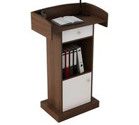 Podio portatile per conferenze in ufficio, facile da montare, marrone chiesa pulpito, scrivania per parlare in pubblico, design leggero e robusto, ideale per eventi e presentazioni