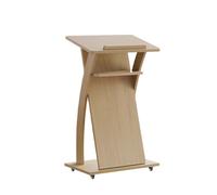 Podio portatile per lezioni, design anticaduta, con ruote bloccabili, struttura in legno robusta per chiesa ed eventi, ideale per presentazioni e conversazioni in pubblico