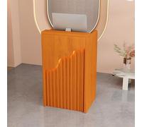 Podio portatile per reception a LED, piccolo bancone in legno per eventi, uso in hotel e negozio (C, 60 x 40 x 96 cm), design elegante e funzionalità