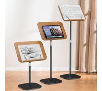 Podio regolabile in altezza, scrivania in legno massello e tappo per bordi, presentazione portatile per aziende e accademie, pulpito da concerto da 170 cm (66,9")