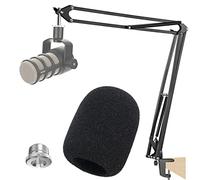 PodMic Shock Mount con filtro pop, parabrezza in schiuma con microfono Shockmount riduce il rumore delle vibrazioni e blocca i plosivi per podMic mic by YOUSHARES