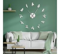 PODODO Motocross Dirtbiking Moto Wall Art Stickers DIY Big Wall Clock Dirt Racing Party Decorazione da parete Slient Sweep Clock Biker Regalo
