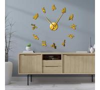 PODODO Motocross Dirtbiking Moto Wall Art Stickers DIY Big Wall Clock Dirt Racing Party Decorazione da parete Slient Sweep Clock Biker Regalo