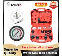 Podofo 15PCs serbatoio dell'acqua rilevatore di perdite manometro pressione di prova radiatore per Auto Tester di perdite di pressione Set di strumenti sistema di raffreddamento automatico