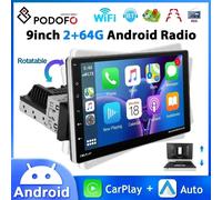 Podofo 1Din Autoradio Android 9 ''2 + 64G Multimediale automobilistico Carplay Android Auto WIFI Navigazione GPS Sistema per auto intelligente