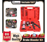 Podofo 21 pz Poetable Pompa A Vuoto Tester Set Manometro e Adattatore di Spurgo Freni Serbatoio Fluido Kit Tester Olio per Auto