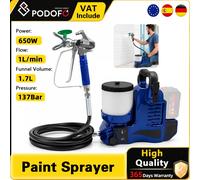 Podofo 21V Macchina a spruzzo airless ad alta pressione, spruzzatore elettrico a batteria senza fili, pistola a spruzzo portatile brushless da 1,7L con interfaccia batteria Makita per mobili, pareti e