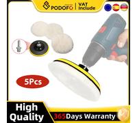 Podofo 5 Pz 6 pollici Kit Tampone per Lucidatura Auto 6 "Car Body Polish Lana Auto Ceretta Spugna Per Auto Lucidatore Trapano Adatper Riparazione Graffi