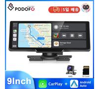 Podofo 9.3 "lettore Video specchio per Auto Carplay Android Auto Wireless Dash Cam WiFi DVR navigazione GPS registratore di guida cruscotto