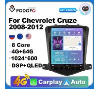 Podofo 9.7 pollici 2 Din 8 core 8G + 128G WIFI 4G DSP Android 10 autoradio lettore multimediale per Chevrolet Cruze J300 2008-2012 anno 1-32G