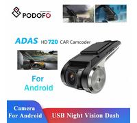 Podofo ADAS Car DVR HD 720P Dash Cam Camera Registratore automatico 2021 Tipo nascosto per lettore multimediale Android DVD Mini DVR Collegamento USB