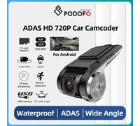 Podofo ADAS Dash Cam Dvr Dash Camera Car DVR HD Dashcam android dvr registratore per Auto dash cam versione notturna HD 720P registratore automatico
