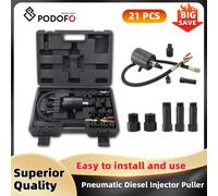 Podofo Air Pressure System 21PCs estrattore pneumatico per iniettore Diesel per Bosch Delphi Denso Siemens Injector System Tool Set 5-8bar 21PCs