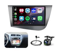 Podofo Autoradio 2G+64G per Seat Leon 2 MK2 2005-2012, touchscreen da 9 pollici, Android 13.0 con Carplay Senza fili, Android Auto, DSP/BT/GPS/Specchio retrovisore/FM/RDS/USB