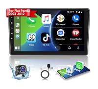Podofo Autoradio per FIAT Panda 2003-2012 con 6,2" Schermo Autoradio Wireless CarPlay con Navigazione GPS, WiFi, Radio RDS/FM, SWC + Telecamera Posteriore