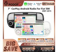 Podofo CarPlay Android Radio Per Fiat 500 2007-2015 Sistema Intelligente Per Auto 2din GPS Ricevitore Stereo FM RDS Auto Radio unità principale