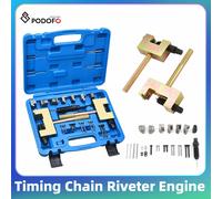 Podofo Catena di distribuzione Rivettatrice Kit di strumenti di montaggio per rimozione catena di controllo motore Set di strumenti per rivettatura per Mercedes Benz M271 M272 M102 Timing tool