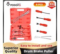 Podofo estrattore freno a tamburo universale 8 pezzi Kit di strumenti di rimozione principale per freni a tamburo automobilistici pinze a molla freno regolazione del freno 8PCs