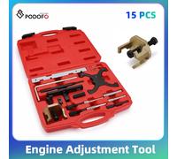 Podofo Kit di attrezzi per la messa in fase Kit di strumenti per la regolazione del motore strumento di bloccaggio del volano dell'albero a camme per Fiesta Focus Mondeo Transit benzina Diesel 15pcs