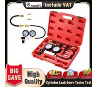 Podofo Kit di strumenti per tester per perdite di bombole per auto che varia 0-100 psi / 0-7bar, tester per perdite di compressione del motore a benzina calibro 3'