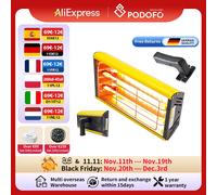 Podofo Lampada per polimerizzazione della vernice a infrarossi Lampada da forno per vernice a infrarossi portatile da 2000 W Lampada per riscaldamento a infrarossi a onde corte Lampada per