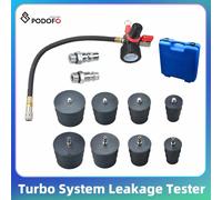Podofo Turbo System Tester di perdite Set 9 pezzi turbocompressore Turbo Boost Tester di perdite 4 paia di adattatori a gradini 1-3/8 "-3-1/2" Turbocharger tester