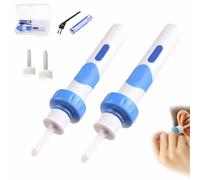 Podofree Ear Cleaner,Oroclear Earwax Cleaner,New Power Suction Motorised Ear Cleaner Ear,Earwax Suction Remover,Silicone Wax Removal,Gentle and Painless,with 2 Washable Heads & Batteries (2)