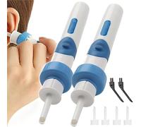 Podofree Ear Cleaner, Oroclear Earwax Remover, Earwax Suction Remover,Earwax Remover Silicone with 2 Reusable Suction Tips, Gentle & Safe,Ear Suction Wax Remover for Kids & Adults (2 pcs)