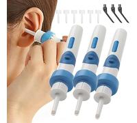 Podofree Ear Cleaner, Oroclear Earwax Remover, Earwax Suction Remover,Earwax Remover Silicone with 2 Reusable Suction Tips, Gentle & Safe,Ear Suction Wax Remover for Kids & Adults (3 pcs)