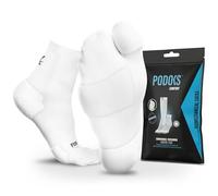 PODOKS -Calzini biomeccanici da lavoro con cuscinetti protettivi, migliora il supporto e ottimizza la pedana, disegnati da podologi - Comfort (IT, Testo, XL, Regular, Tall, Bianco)