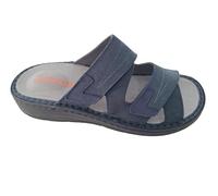 Podoline Ciabatte uomo predisposte modello Cinzano, regolabili, morbido plantare anatomico sostituibile (Blu, Sistema Taglie Calzature EU, Adulto, Uomo, Numero, Larga, 42)